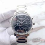Swiss Replica Mont blanc Timewalker Stainless Steel Black Watch - Red 50 on Dial